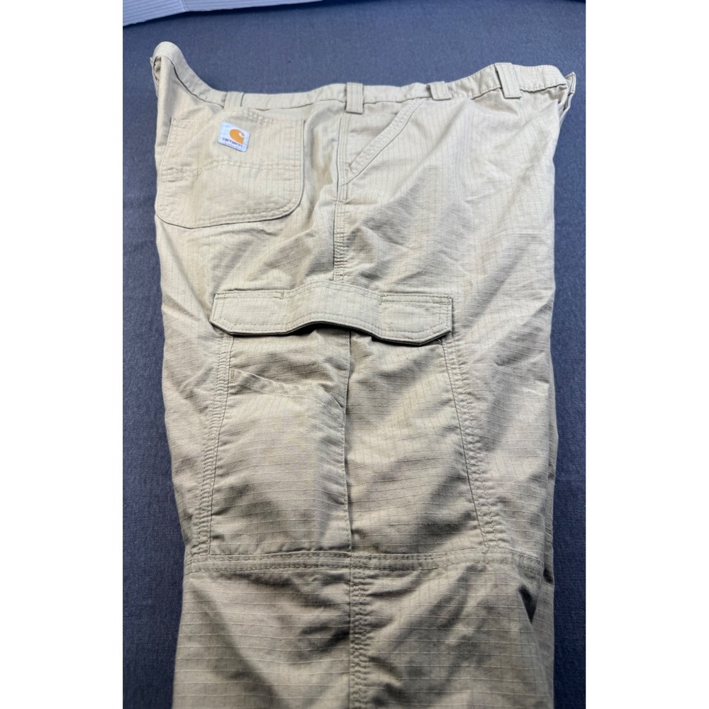 Carhartt Mens Relaxed Fit Work Pants Cargo Khaki Size 44x30 - Picture 7 of 8